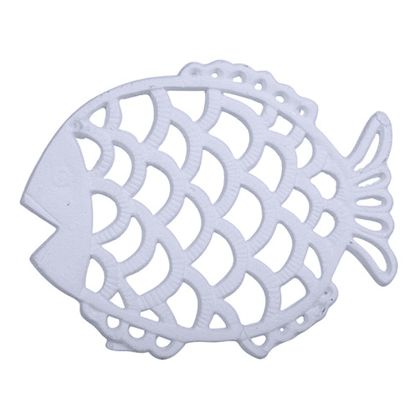 Porta Caliente Pez Blanco De 20.5 X 16 X 1.5 Cm 