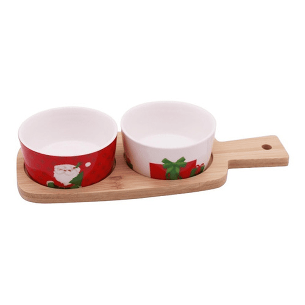 Juego De 2 Entremeseros Con Bandeja 25 X 10 X 4.7 Cm 