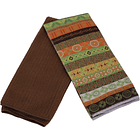 Toalla De Cocina X 2 Piezas Café Diseño Africano 63 X 38 X 0.5 Cm 1