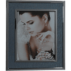 Portaretrato Plateado Fondo Azul 29 X 34 X 1 Cm 1