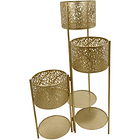 Potes Con Base Dorada 40 X 40 X 80 Cm 1