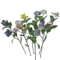 Ramo Decorativo Flores Agerato Colores Surtidos X50 Cm
