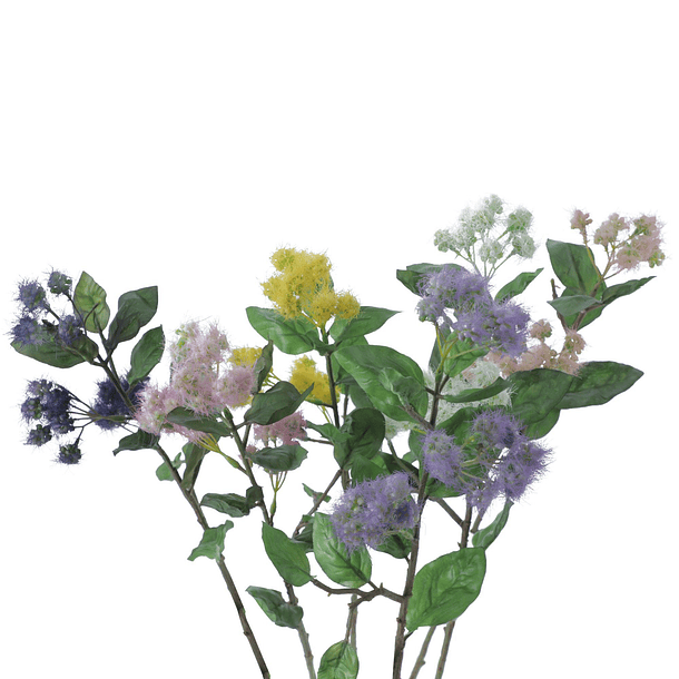Ramo Decorativo Flores Agerato Colores Surtidos X50 Cm 2