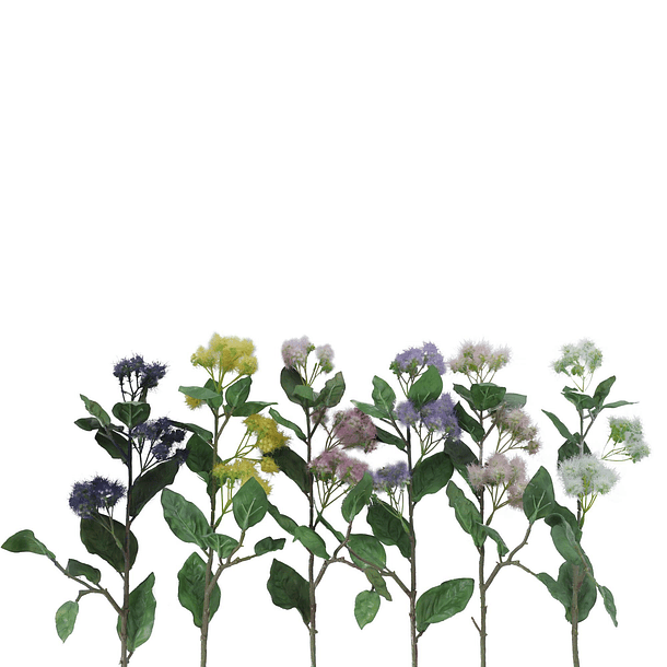 Ramo Decorativo Flores Agerato Colores Surtidos X50 Cm 3