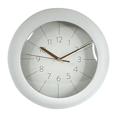 Reloj De Pared Blanco Domo 24.5 X 5.7 X 24.5 Cm