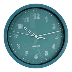 Reloj De Pared Redondo Azul Bat Aa 25.4 X 4 X 25.4 Cm