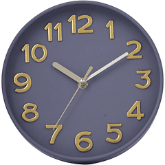 Reloj De Pared Redondo Gris 20.3 X 4.5 X 20.3 Cm