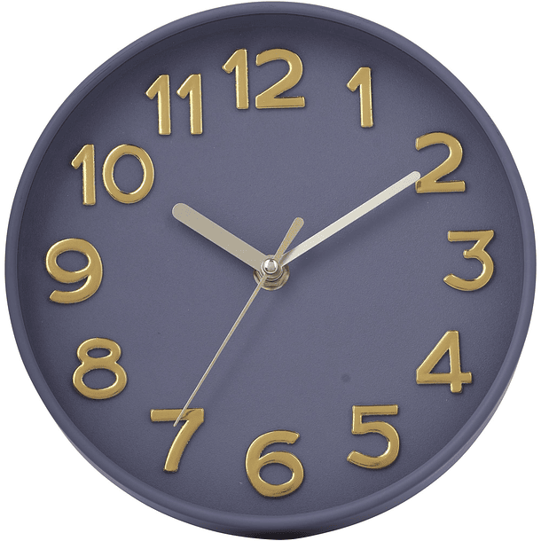 Reloj De Pared Redondo Gris 20.3 X 4.5 X 20.3 Cm 1