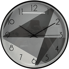 Reloj De Pared Redondo Negro Geométrico 29.5 X 4.5 X 29.5 Cm