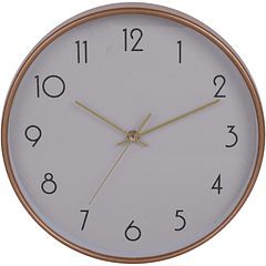 Reloj De Pared Redondo Oro Rosa 30 X 30 X 4 Cm