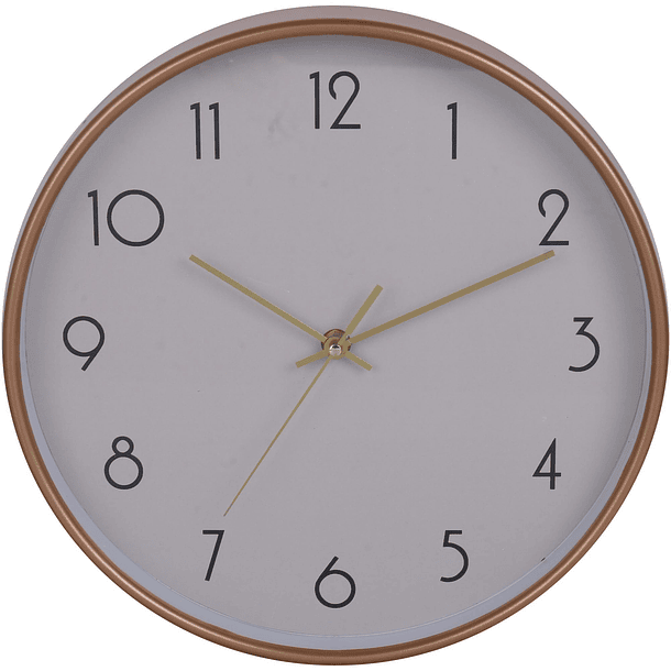 Reloj De Pared Redondo Oro Rosa 30 X 30 X 4 Cm 1