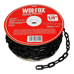 Cadena Plastico 1/4 Negra 
