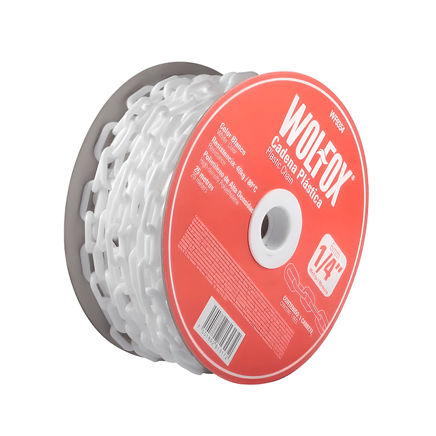 Cadena Plástica Blanca 1/4″  