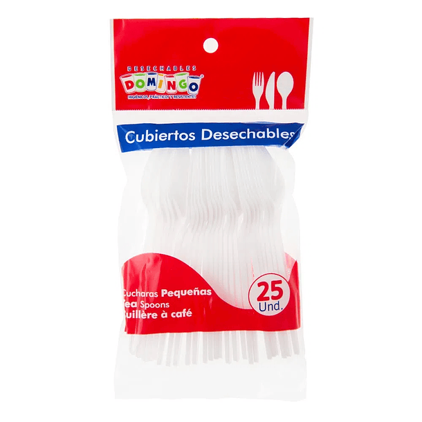 Cuchara Pequeña Blanca X 25  