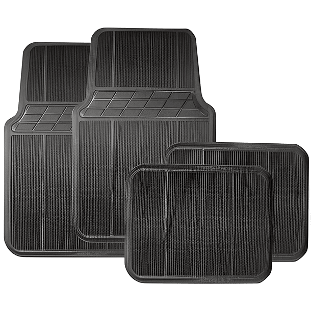 Tapete Caucho Negro Auto Juego De 4 piezas 