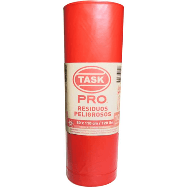 Bolsa De Basura Roja Rollo Por 10 Unidades De 80 X 110 Cm 