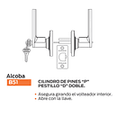 Cerradura Amazona Negro Mate Para Alcoba  3