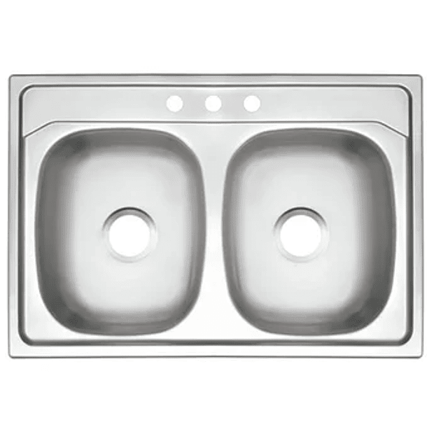 Lavaplatos 84 X 56 X 15,2 Cm De 2 Cubetas 