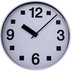 Reloj De Pared Redondo Blanco 31.5 X 4.5 X 31.5 Cm