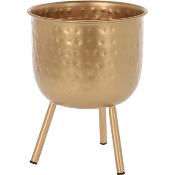 Macetero Metálico Dorado 