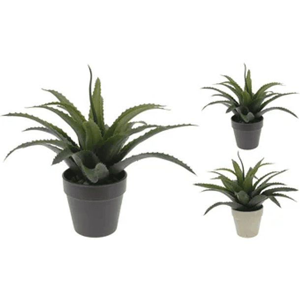 Planta Artificial Aloe Vera Con Maceta 25 Cm 