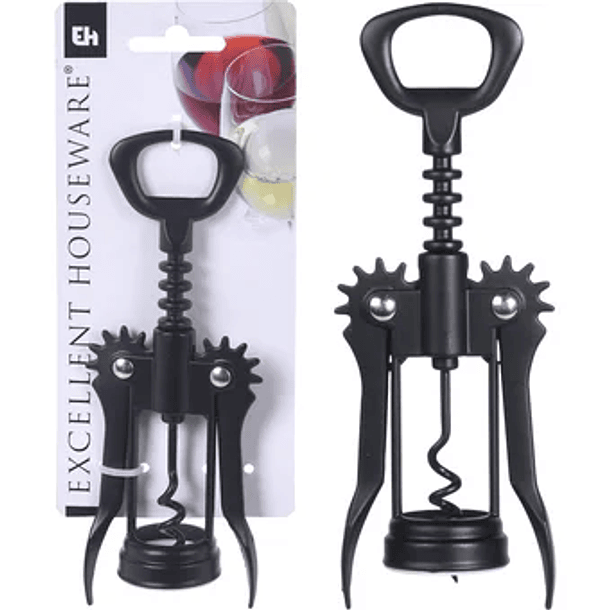 Sacacorchos De Plástico Negro 