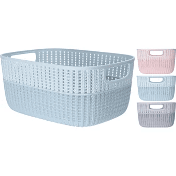 Cesta De Almacenamiento Plástica Colores Surtidos 