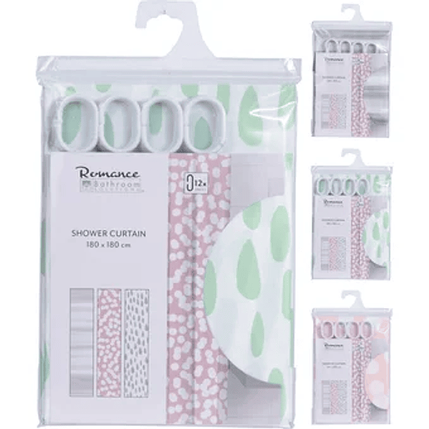 Cortina De Baño Diseño Surtido 180 X 180 Cm 