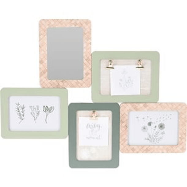 Portaretrato Múltiple X 5 Marcos De Colores Surtidos 