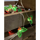 Extensión X 20 Luces Led Diseño Hojas Verdes Y Bayas Rojas 1