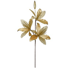 Flor Artificial Dorada Con Escarcha De 60 X 20 X 20 Cm 2