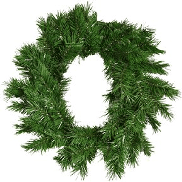 Corona Navideña Verde De 45 Cm 