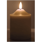Vela Blanco Hueso Con Luz Led A Batería 2