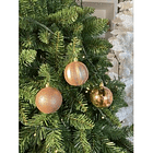 Bola Decorativa Rosa Y Plata Escarchada X 6 Piezas 2