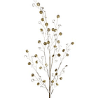 Rama Metálica Con Perlas Doradas Y Transparentes 1