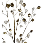 Rama Metálica Con Perlas Doradas Y Transparentes 2