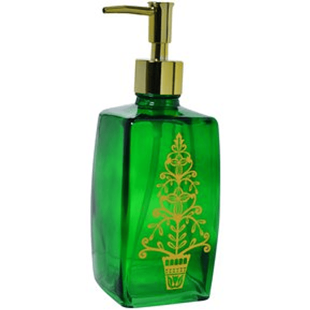Dispensador De Jabón Verde Con Diseño De Árbol Navideño 