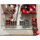 Esferas Rojas Con Escarcha Dorada X 4 Piezas 3