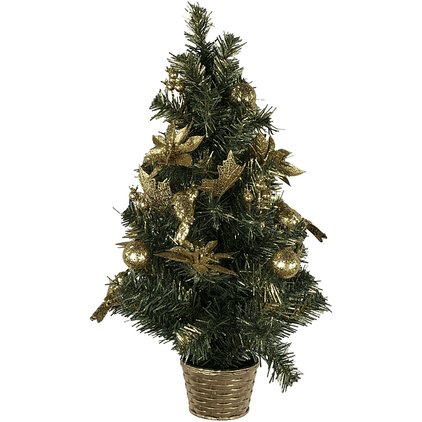 Árbol Decorativo Con Flores Doradas 