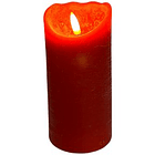Vela Decorativa Roja Con Luz Led De 7.5 X 7.5 X 15 Cm 2