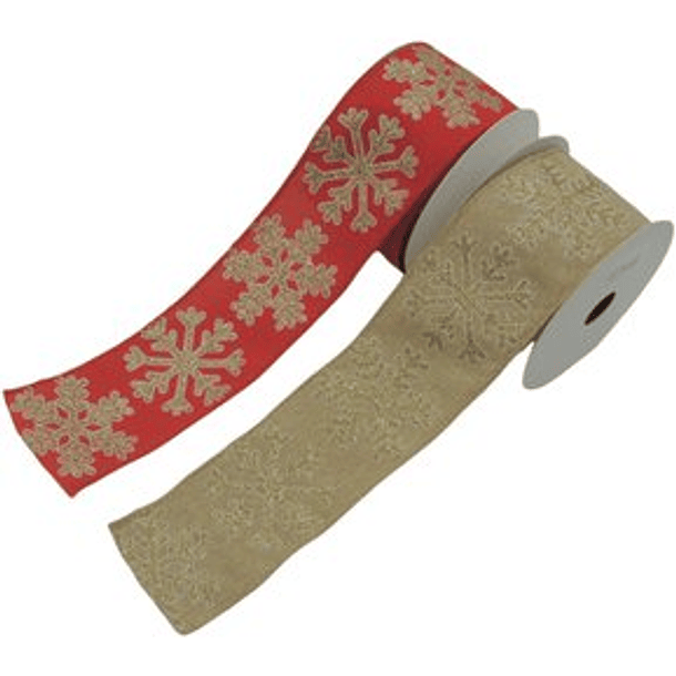 Cinta Decorativa Diseño Copo De Nieve Colores Surtidos 