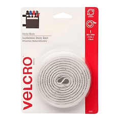 VELCRO Brand Puntos con adhesivo  Paquete de 250 unidades, blanco,  círculos pequeños de 1/2 pulgada, puntos redondos adhesivos para un montaje  seguro en la oficina, la escuela o el hogar (VEL-30867-AMS)
