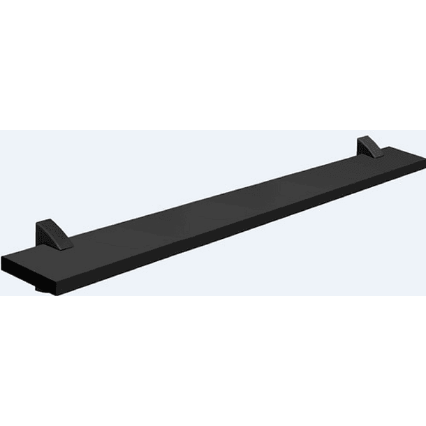 Repisa Recta Concept 10 X 80 Cm Negro Con Soporte Negro 