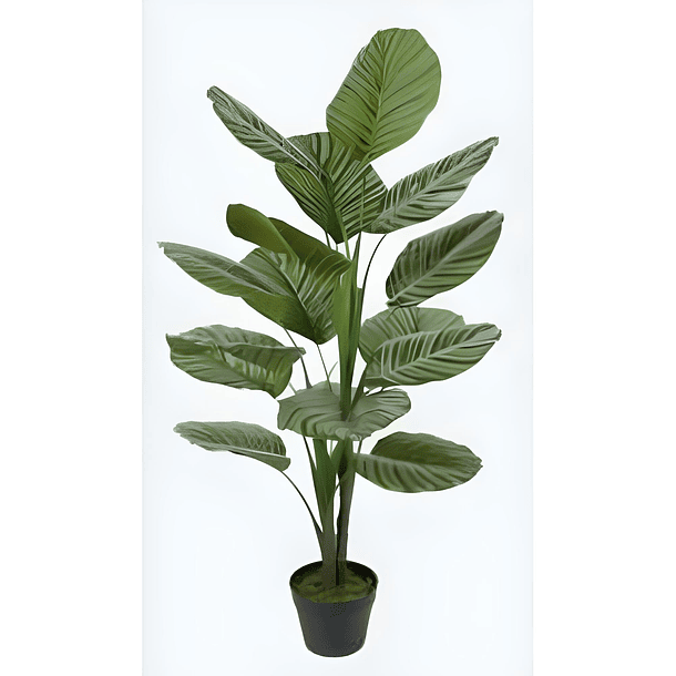 Planta Artificial Verde Con Pote Negro 120 X 60 X 120 Cm 1