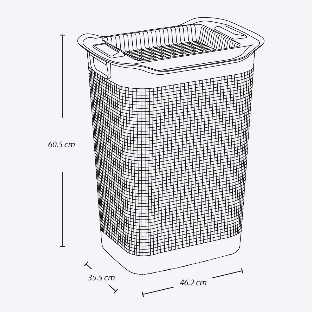 Cesta Para Ropa Linum 50 Litros Mocca