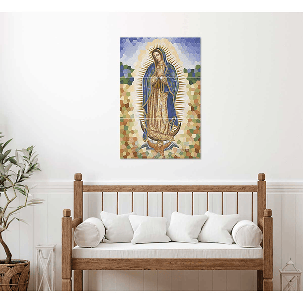 Mural Virgen De Guadalupe 3 Piezas Cara Única  2