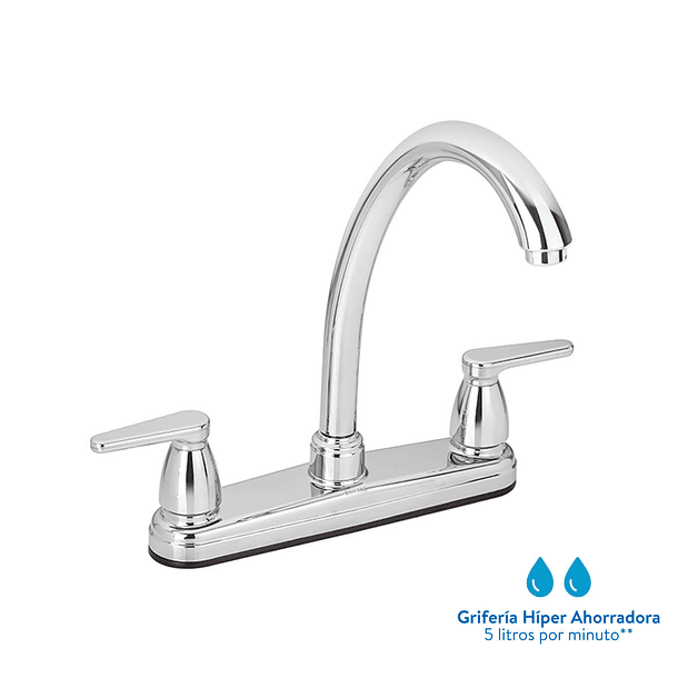 Subconjunto Grifería Lavaplatos De 8 Pulgadas Nogal 