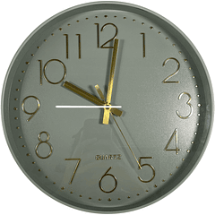 Reloj Redondo Verde Aguamarina a Batería 30 X 30 X 4 Cm 
