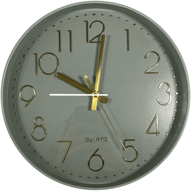 Reloj Redondo Verde Aguamarina a Batería 30 X 30 X 4 Cm  1