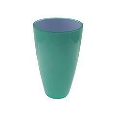 Vaso Plástico Agua Marina 8.9 X 8.9 X 15.5 Cm 
